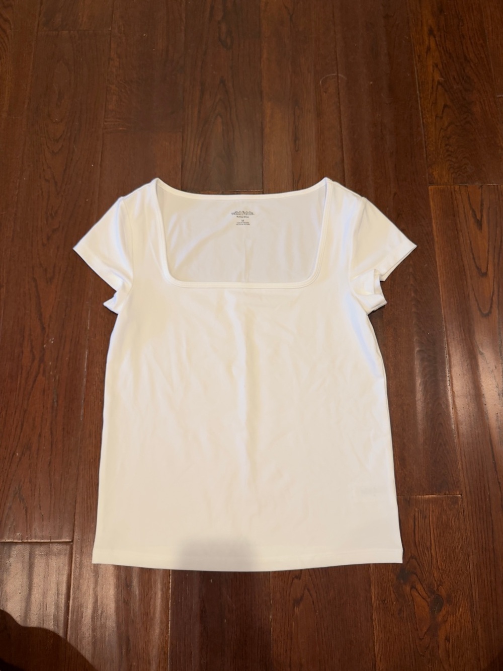 Butterbliss Square Neck White Tshirt